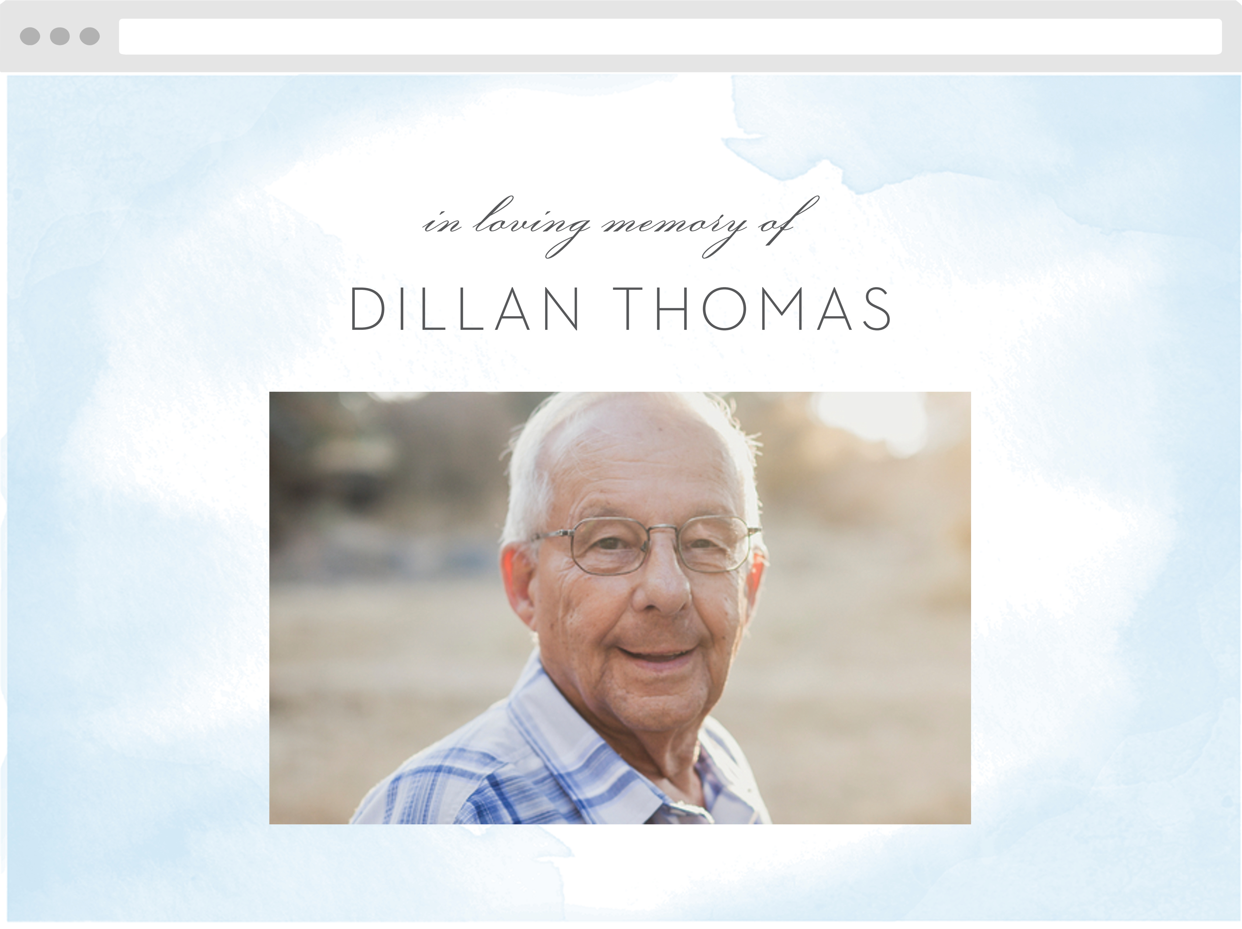 Blue Sky Memorial Website