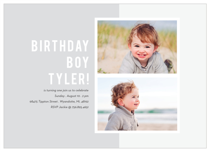 Kickstart your child's very first birthday celebrations by inviting friends and family with our Mod Tones First Birthday Invitations!