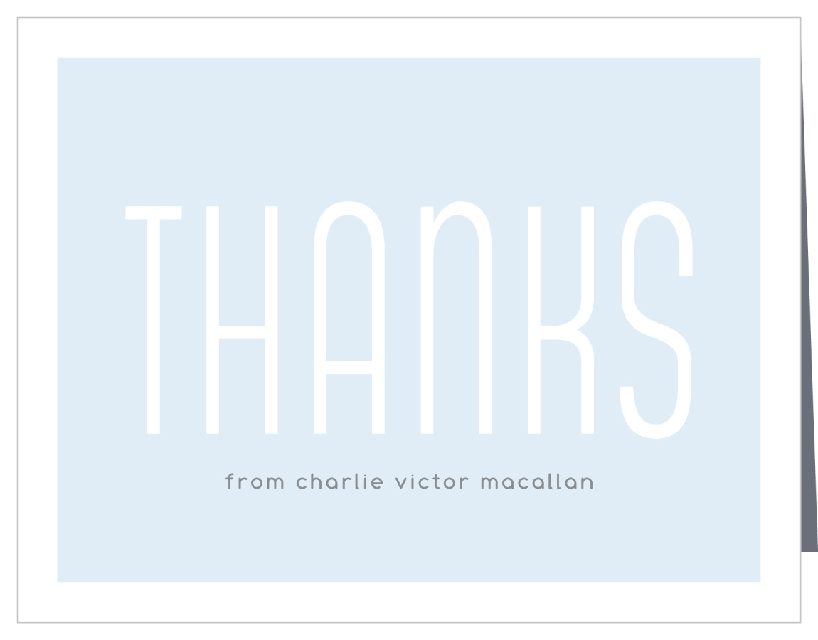 Contemporary Type First Birthday Thank You Cards