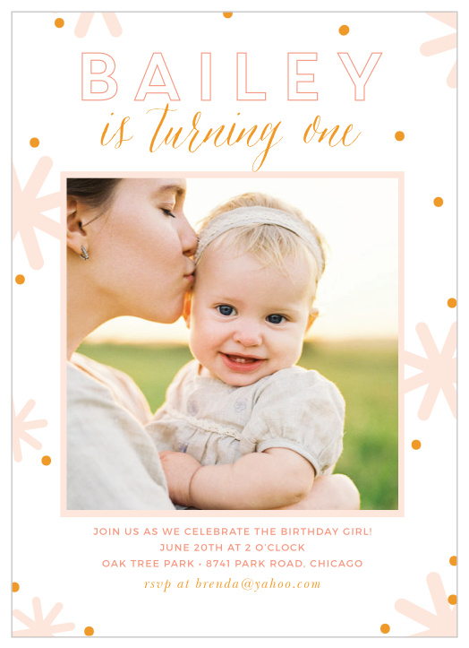 Celebrate the joy of your little one turning one with our Star Sprinkle First Birthday Invitations.