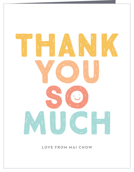 Your child's party guests are sure to feel their appreciation for attending their very first birthday celebration, with our Doodle Fun First Birthday Thank You Cards!