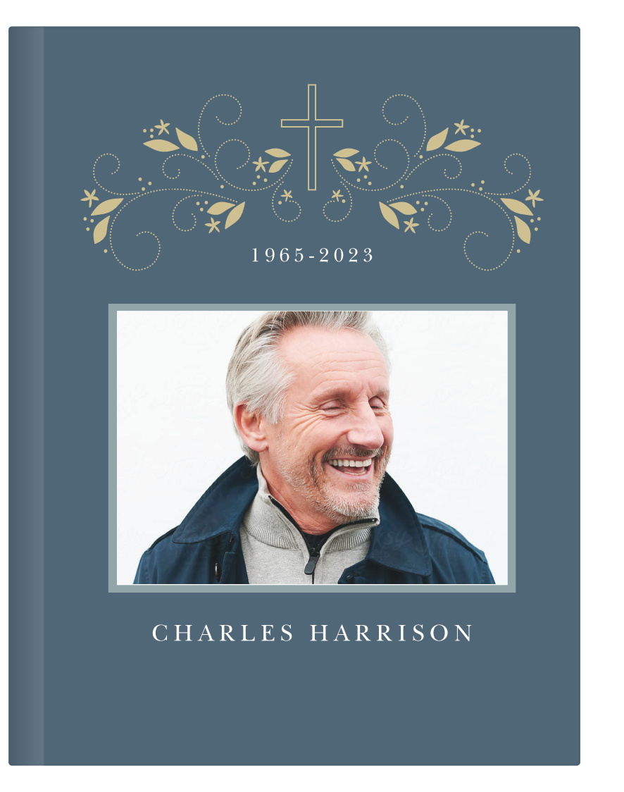 Remember everyone who came to your loved one's celebration of life with our Golden Celebration Memorial Guest Book