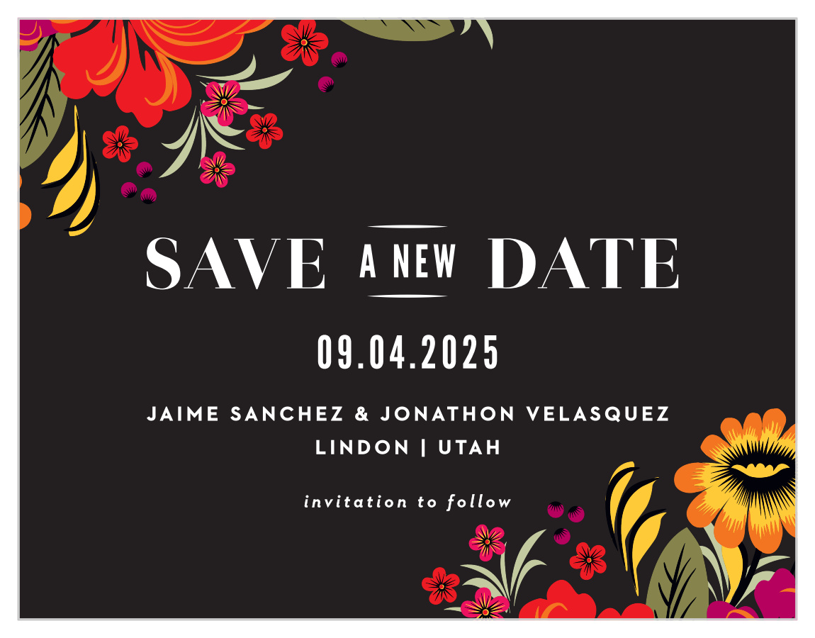 Spanish Florals Change the Date Cards