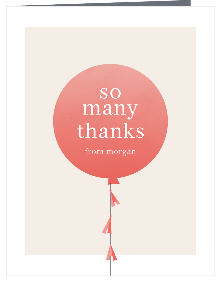 Three Balloons First Birthday Thank You Cards