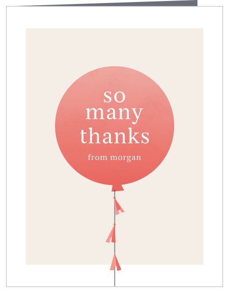 Our Three Balloons First Birthday Thank You Cards are the perfect way to thank your guests for their support at your child's very first birthday!