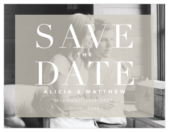 Our Modern Inlay Save-the-Date Magnets are an elegant way to announce your engagement!  