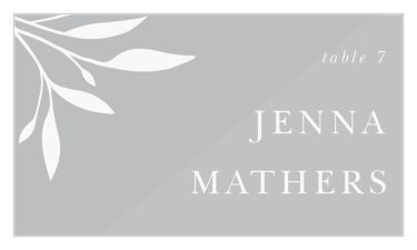Our Delicate Greenery Clear Place Cards ensure family and friends will have no issue finding their way to their seats at your wedding reception.
