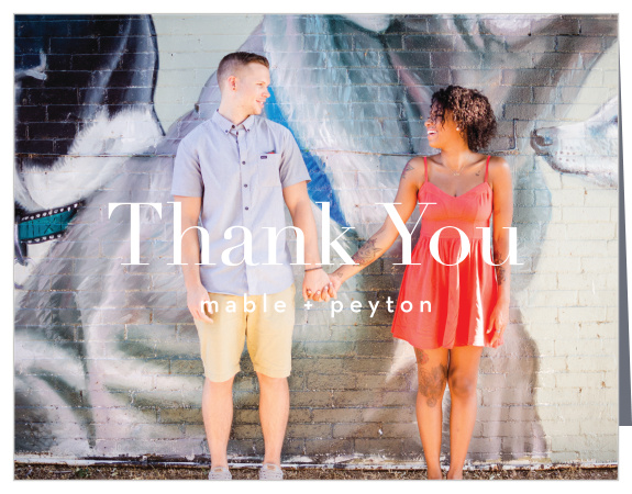 Show family and friends for your appreciation for their support and presence on your special day with our Boldly Striped Wedding Thank You Cards.