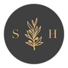 Seal envelopes or gift loved ones with a memento of your special day with our Monogram Sprig Wedding Stickers.