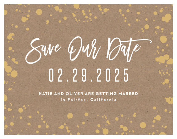 Family and friends are sure to mark their calendars for your wedding when they see the look of our Classic Kraft Save the Date Magnets.