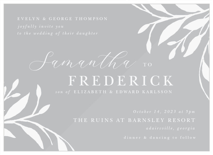 Gather close family and friends together to celebrate your marriage with our Rustic Sketch Clear Wedding Invitations.