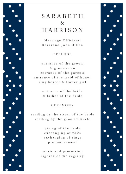 Provide our Criss Cross Wedding Programs at your ceremony so your guests can feel even more apart of your special day!