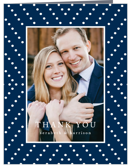 Show your appreciation for your guests with our Criss Cross Wedding Thank You Cards!