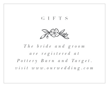 Share your wedding information in modern, simplistic fashion with our Mallow Ampersand Registry Cards.