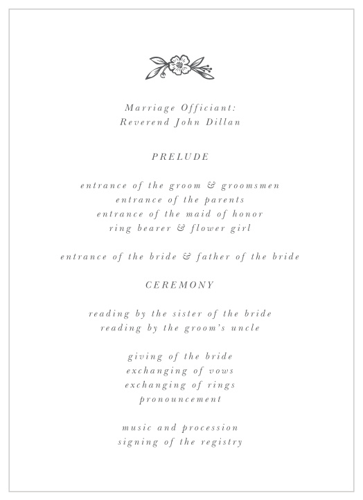 Share your wedding information in modern, simplistic fashion with our Mallow Ampersand Wedding Programs. 