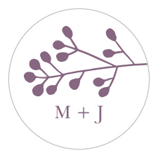 Share your wedding information exotic, regal fashion with our Stamped Foliage Wedding Stickers.