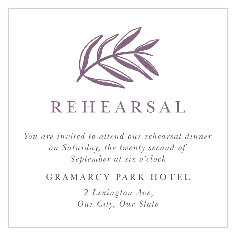 Stamped Foliage Rehearsal Cards