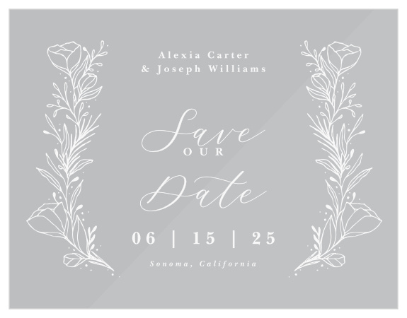 Clear Wedding Save The Date Cards 