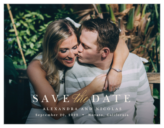 Family and friends are sure to mark their calendars for your wedding when you send out our Modern Monogram Save the Date Magnets.