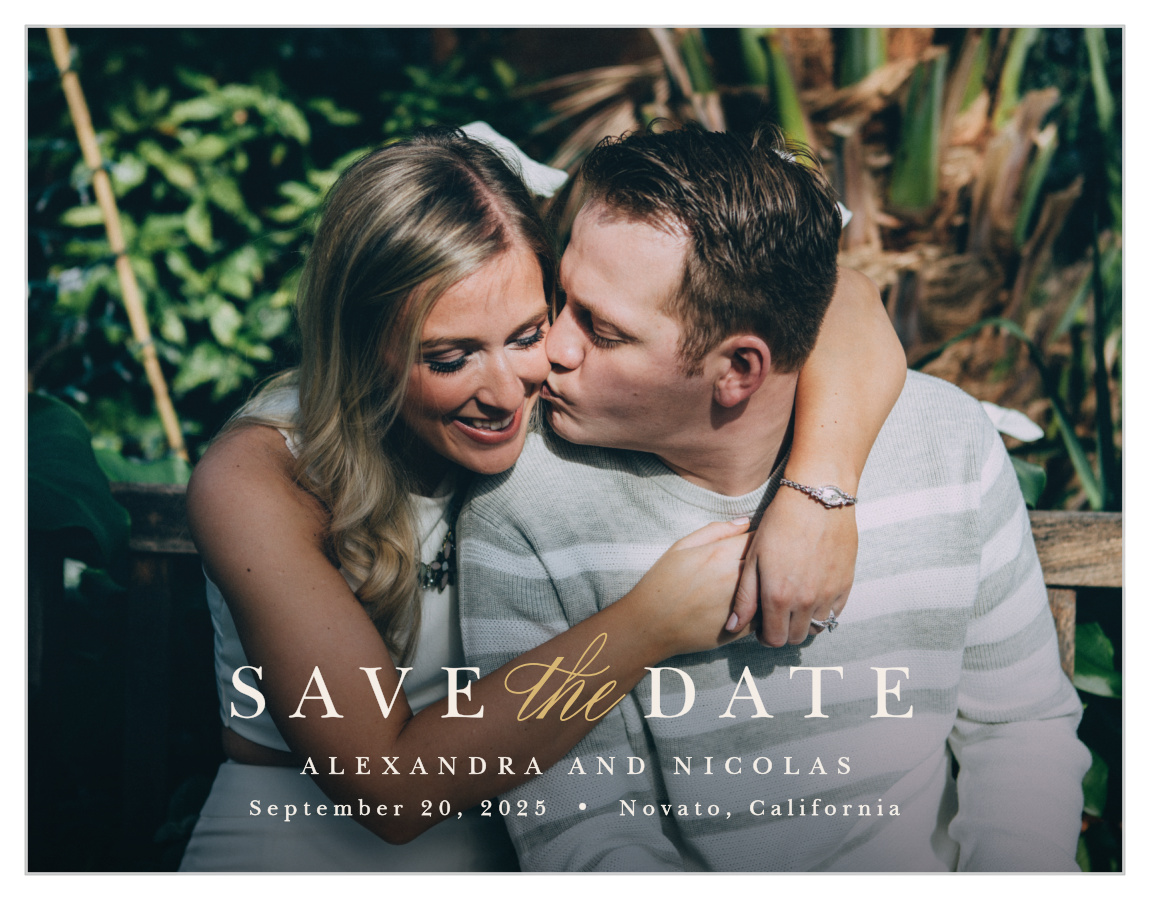 Modern Monogram Save the Date Cards