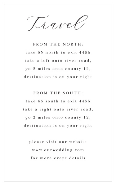 Share all the important details with botanical beauty with our Delicate Devotion Direction Cards.