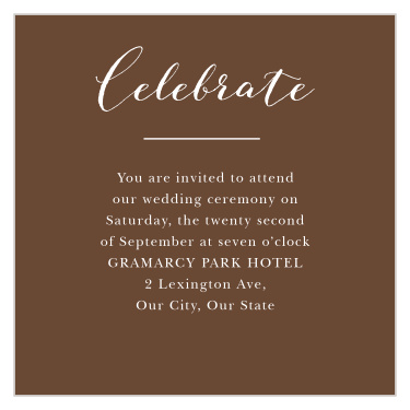 Our Rustic Tree Ceremony Cards are the perfect way to inform your closest friends and family of the ceremony or rehearsal dinner plans.