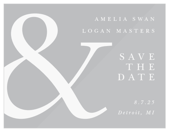 Family and friends are sure to mark their calendar for your wedding day when you send out our Joyful Union Clear Save the Date Cards.