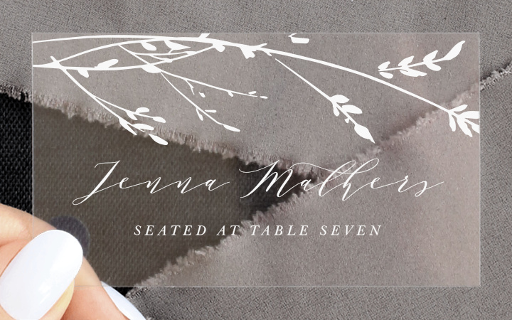 Sweet Grass Clear Place Cards