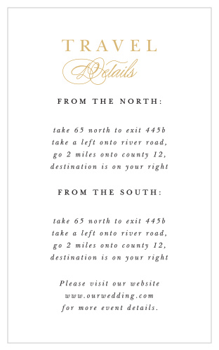 Our Elegant Damask Direction Cards guide family and friends to your wedding venue with ease.