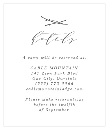 Sweet Grass Accommodation Cards