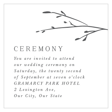 Gather family and friends together the night before to make sure your wedding goes off without a hitch with our Sweet Grass Rehearsal Cards. 