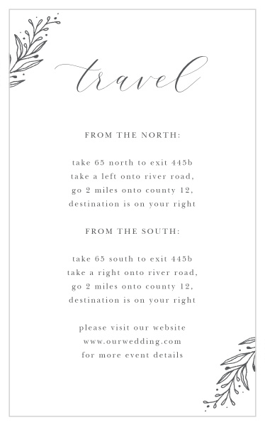 Friends and family will have no issue finding their way to your wedding venue with the help of our Tulip Wreath Direction Cards.