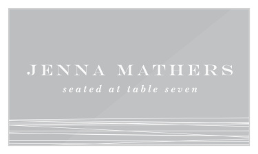 Our Down The Aisle Clear Place Cards guide family and friends to their seats for your wedding reception. 