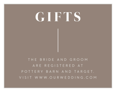 Match your whole suite together with our Lined Up Registry Cards.
