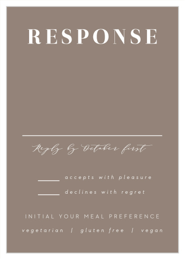 Stand out with our Lined Up Response Cards.