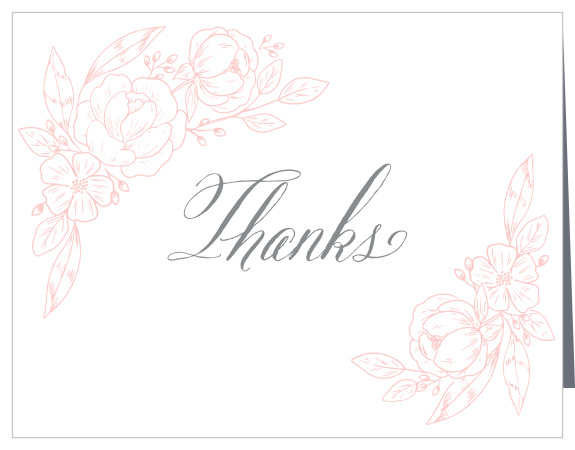 Don't forget to thank everyone with our Fine Florals Wedding Thank You Cards.