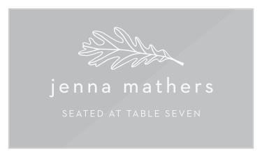 Our Modern Autumn Clear Place Cards guide family and friends to their seats at your wedding reception. 