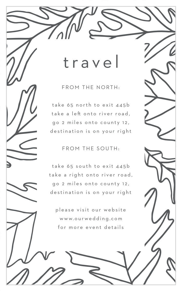 Modern Autumn Direction Cards