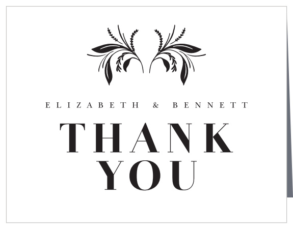 Show your appreciation for the support and presence of friends and family on your special day with our Timely Tradition Wedding Thank You Cards.