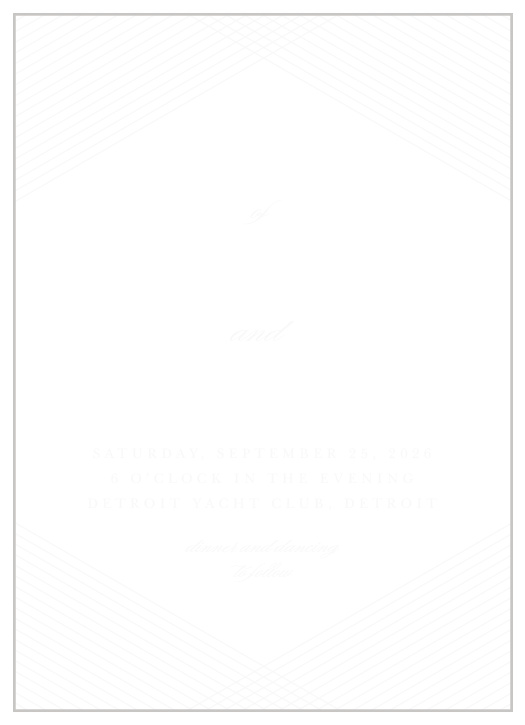 Bring close friends and family together to celebrate your marriage with our Modern Hexagon Clear Wedding Invitations.