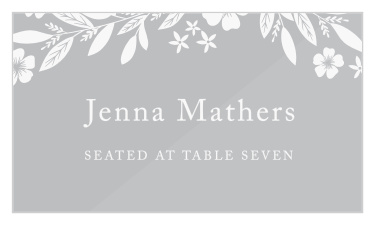 Keep your guests feeling organized and comfortable, using our Sophisticated Border Clear Place Cards!