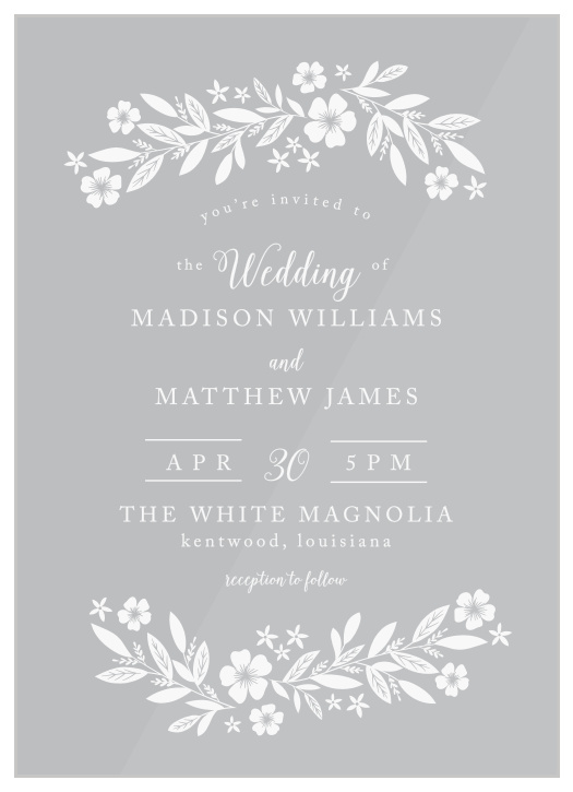 Our Sophisticated Border Clear Wedding Invitations are just what you need to kickstart your wedding celebrations!