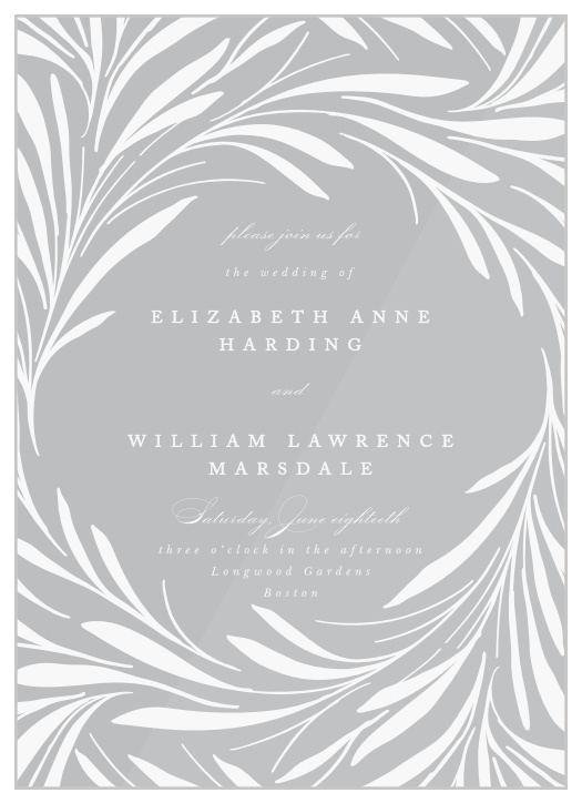 Elegant Wreath Wedding Invitations