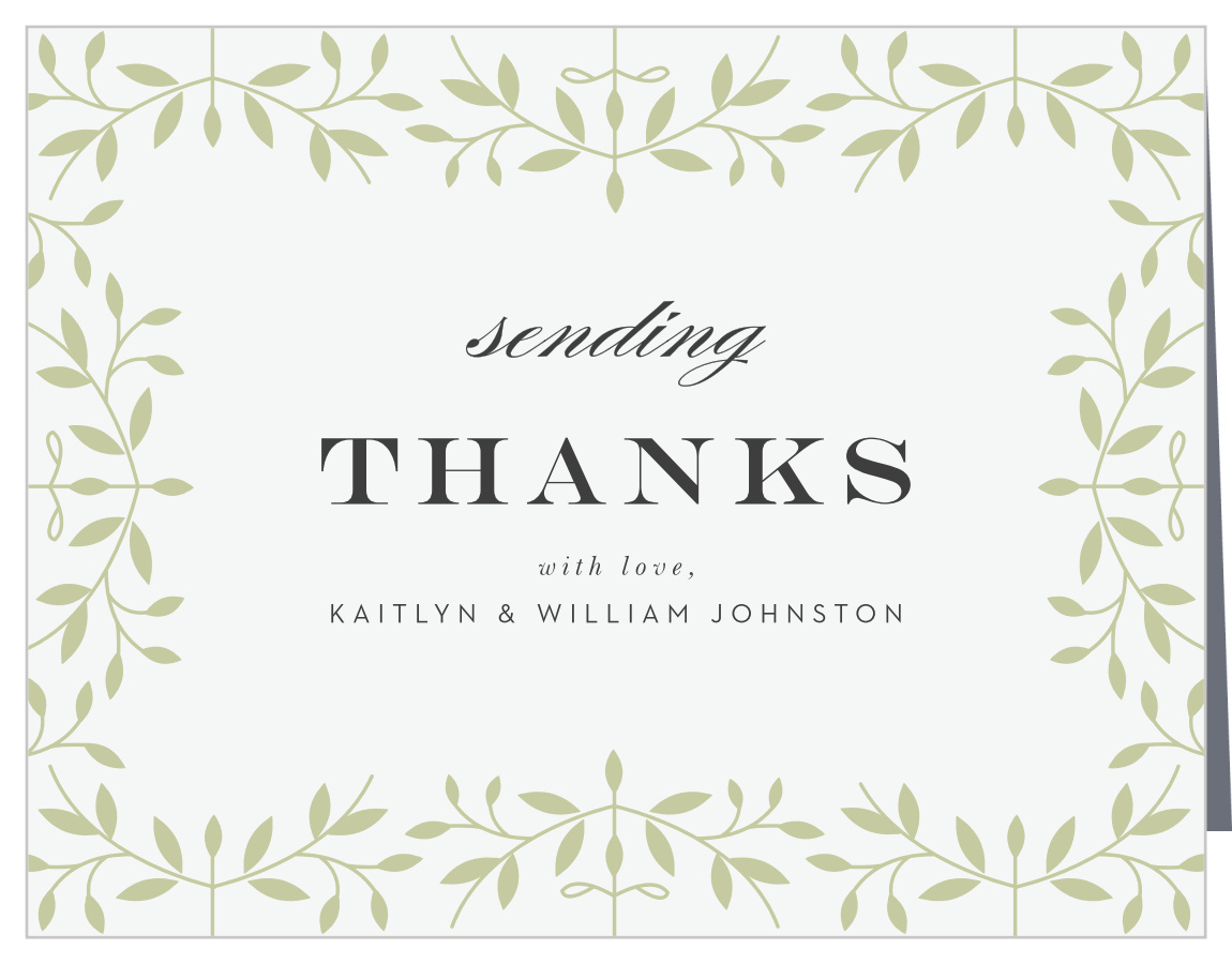 Laced in Laurels Wedding Thank You Cards