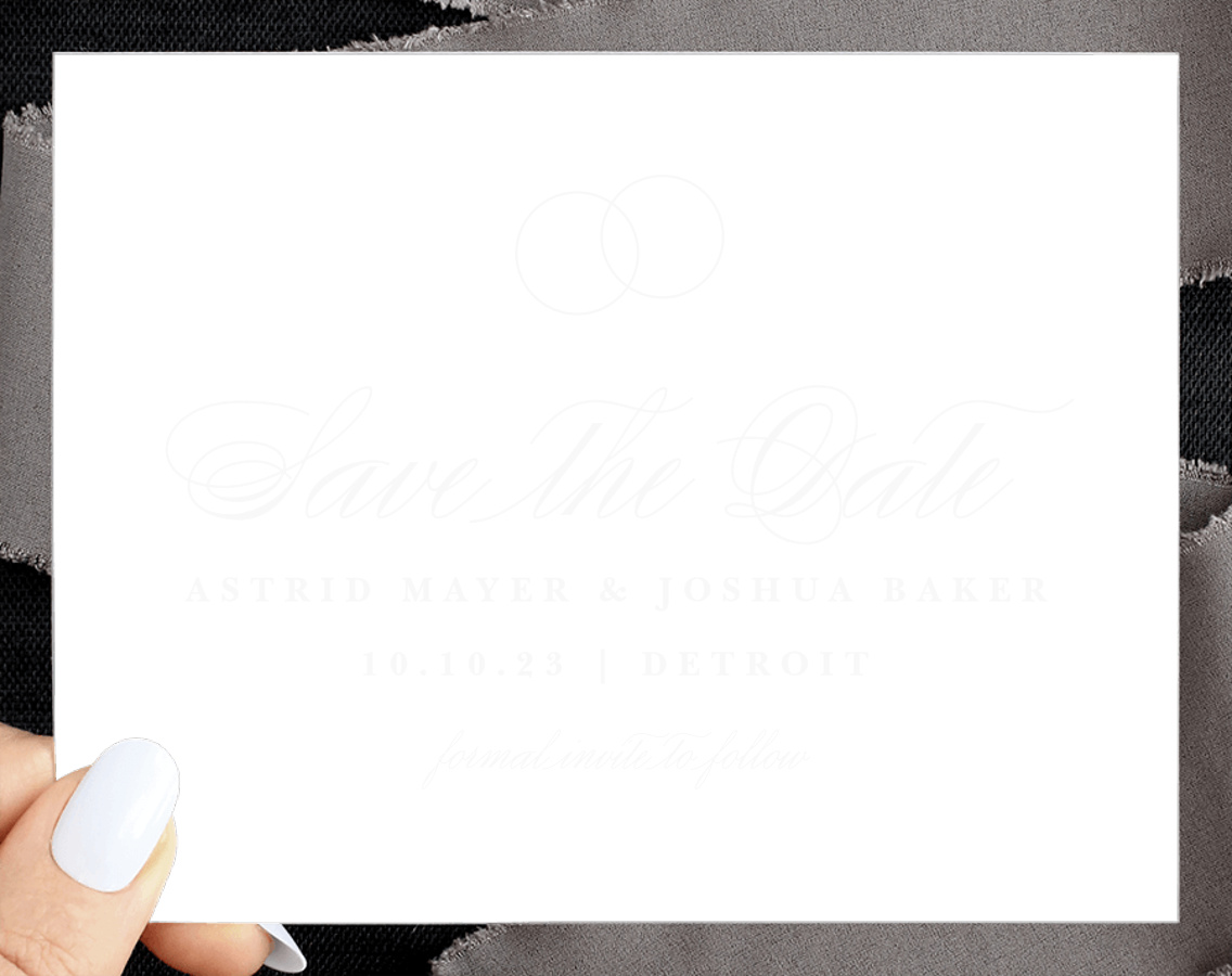 Two Rings Clear Save The Date Cards