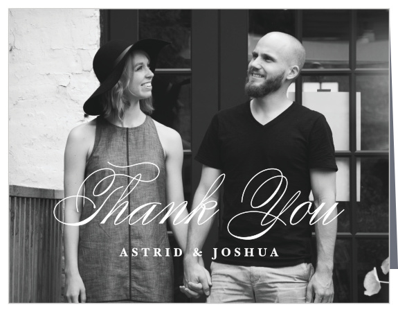 Our Two Rings Wedding Thanks You Cards show family and friends how much you appreciated their support and presence on your special day.