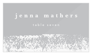 Keep your guests comfortable and organized throughout your event with our Brushstroke Corners Clear Place Cards!
