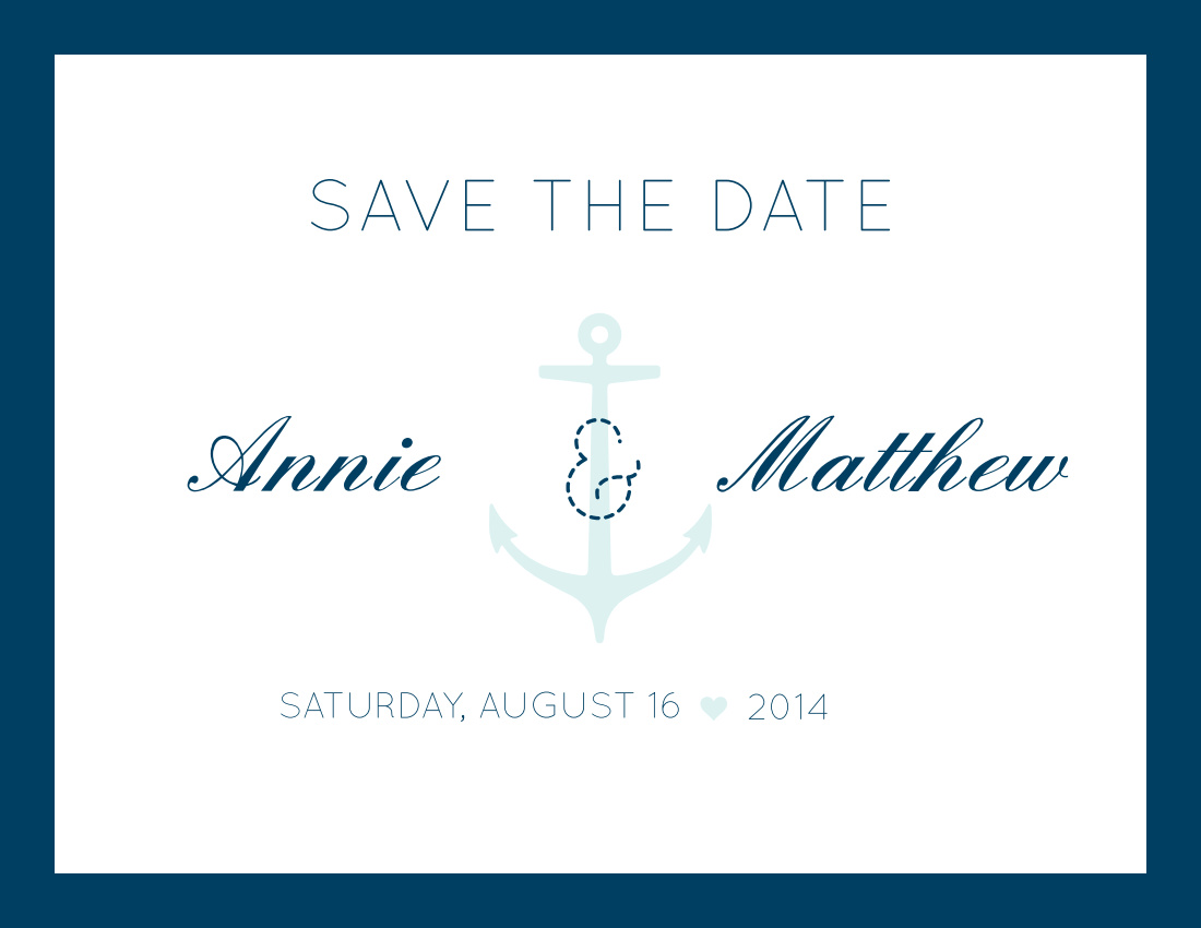 Nautical Anchor Save-the-Date Cards