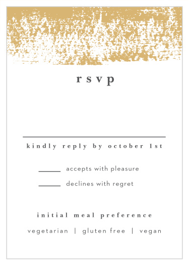 Effortlessly gather your guest list with our elegant Brushstroke Corners Response Cards!