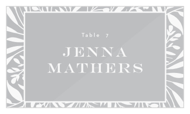 Stylishly present your guests' with their seat assignments during your special day, using our unique Botanical Burst Clear Place Cards! 